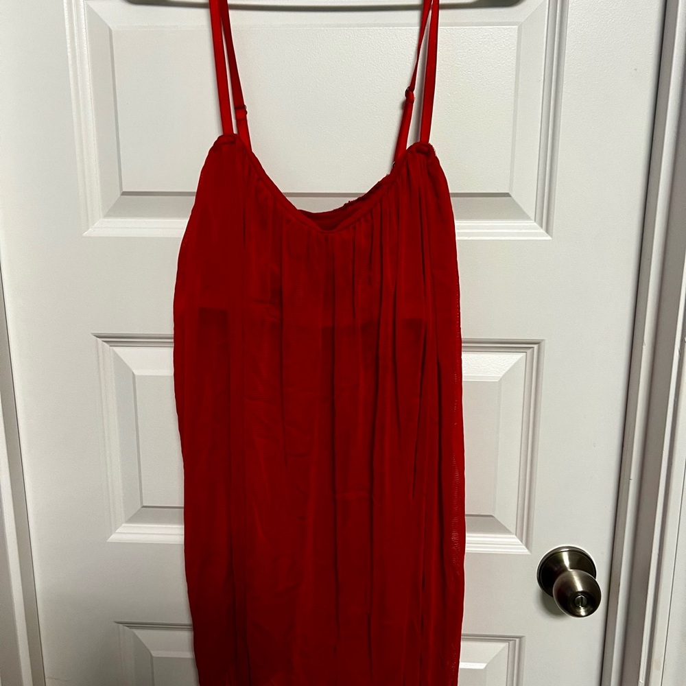 Red Spaghetti Strap Dress